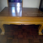 โต๊ะไม้สัก ขาสิงห์ 100x80x50cm.