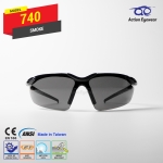 แว่นตานิรภัย รุ่น 740 (กันฝ้า 100%) เลนส์ดำ