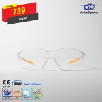 แว่นตานิรภัย รุ่น 739 (กันฝ้า 100%) เลนส์ใส