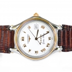 Longines Golden Wing ขอบ 18K Quartz สายหนัง