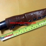 มีดใบตายนอร์เวย์ ด้ามหนังอัด ปลอกหนังแท้ตอกลาย