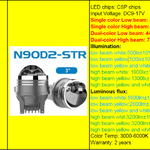 ไฟตัดหมอก 3 สี Bi led รุ่น N90D2-STR-72W ขายึดโตโตต้า 1 คู่ ประกัน 1 ปี