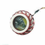 โปรเจคเตอร์ไฟหน้า ทรงใบพัดแบบมีไฟสูงต่ำ สีฟ้าแดงโครง แดง