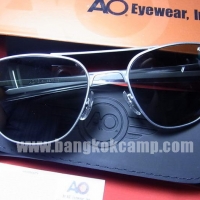 แว่น AO Original Pilot ...Matte Chrome (สีเงินด้าน) เลนส์เทา...Made in USA ใหม่ แท้..ขนาด52mm.