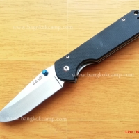 มีด LAND Knife GB-910 Plus ใบเรียบ หมุดฟ้า (ดิจิตอลเขียว)