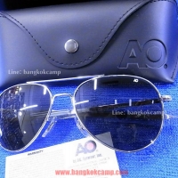 แว่นตา AO sunglasses รุ่น GENERAL 58x14x145mm LENS SILVER, AO GN58S.BA.TC. (กรอบเงินเงา เลนส์เทา) Made in USA ใหม่ แท้