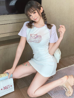 Girly Fancy Club : พรีออเดอร์ เสื้อยืดแขนสั้น พิมพ์ลายน่ารักๆ ตามแบบ มีให้เลือกทั้งแบบสั้น และ แบบยาว 2สี