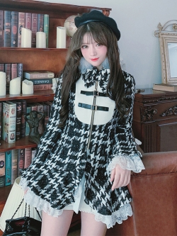 Summer Joy : เสื้อโค้ทแฟชั่นลายชิโนริ แต่งปลายระบายน่ารักๆ (สินค้าไม่รวมกระโปรงกางเกงข้างในค่ะ) แบรนด์แท้