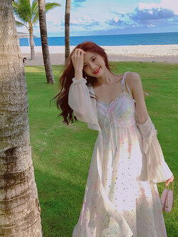 Palglg : พรีออเดอร์เดรสแม็กซี่สีพาสเทลหวานๆ แต่งประกายระยิบยับตามแบบ (โทนสีหายาก) มีสายผูกไหล่ตามแบบ