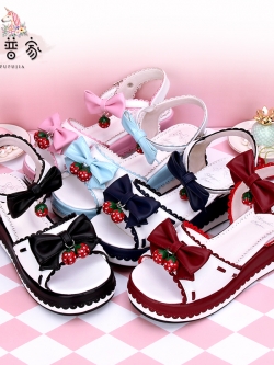 Angelic imprint : พรีออเดอร์ รองเท้าแฟชั่นสไตล์ญี่ปุ่น แบบหวานน่ารัก ประดับโบว์ตามแบบ หนัง PU สูง 5 ซม. แบรนด์แท้