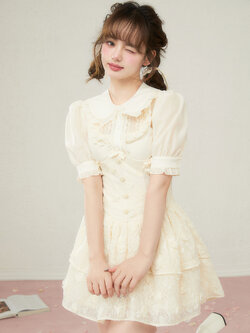 Acaine : พรีออเดอร์ เดรสจี๊มพ์เปอร์ลายกุหลาบ แบรนด์แท้