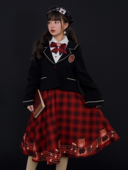 SNBL Girl : เสื้อสูทคลุมแฟชั่นสไตล์ญี่ปุ่นแขนยาวปักตราลายหมีน่ารักๆ แบรนด์แท้