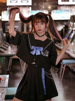 SNBL Girl : เสื้อเชิ้ตทรงสูทสั้น Oversize ประดับโบว์ตามแบบ แบรนด์แท้