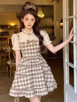 Acaine : พรีออเดอร์ เดรสแฟชั่นสไตล์โลลิทรงตุ๊กตาแบบหวานน่ารัก แบรนด์แท้