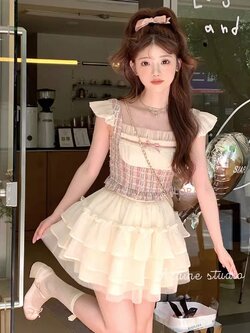 Acaine : พรีออเดอร์ กระโปรงระบาย กระโปรงเค้กแฟชั่นสไตล์หวาน แบรนด์แท้