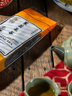 ใบชาอบมะลิ ตรานกยูง Jasmine Tea 1 ซอง