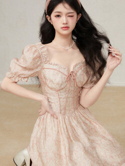 Acaine : พรีออเดอร์ เดรสแฟชั่นพิมพ์ลายสไตล์หวาน แบรนด์แท้