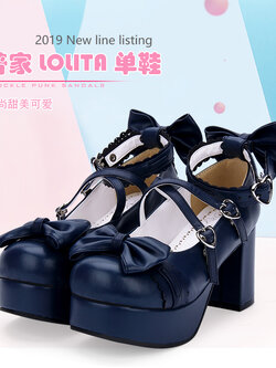 Angelic imprint : พรีออเดอร์ รองเท้าแฟชั่นสไตล์ญี่ปุ่นน่ารักๆ มีให้เลือก 8สี หนัง PU สูง 8 ซม. แบรนด์แท้