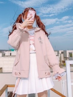 SNBL Girl : เสื้อแจ็คเก็ตกันหนาวเนื้อผ้าขนนุ่ม ติดซิปด้านหน้า ด้านหลังปกกะลาสีน่ารักๆ แบรนด์แท้