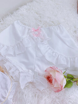 Summer Joy : พรีออเดอร์ กางเกงขาสั้นมินิแต่งระบายน่ารักๆ มีให้เลือก 2 แบบ แบรนด์แท้