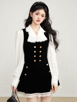 Acaine : พรีออเดอร์ เสื้อกั๊กและกระโปรงกำมะหยี่ (ราคาแยกชิ้น) แบรนด์แท้