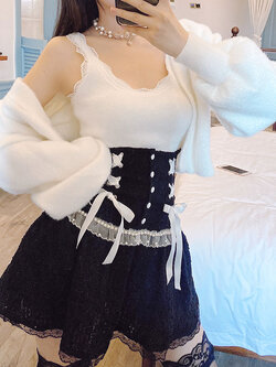 Summer Joy : พรีออเดอร์ กระโปรงเอวสูงแต่งสายริบบิ้นน่ารักๆ ตามแบบ แบรนด์แท้