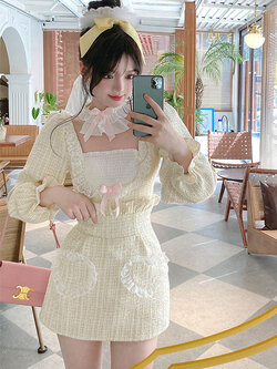 Summer Joy : พรีออเดอร์ ชุดเซ็ทแฟชั่นสไตล์หวานเซ็กซี่ (ราคาแยกชิ้น) มีให้เลือก 3สี แบรนด์แท้