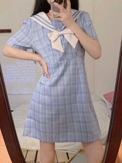 พรีออเดอร์ : เดรสแฟชั่นสไตล์ญี่ปุ่นปกกะลาสีน่ารักๆ