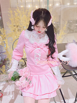 Summer Joy : พรีออเดอร์ เดรสแฟชั่นผ้าถักน่ารักๆ แต่งช่วงกระโปรงจีบ มีให้เลือก 2สี แบรนด์แท้