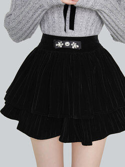 Palglg : พรีออเดอร์ กระโปรงกำมะหยี่ฤดูหนาว มีให้เลือก 2สี แบรนด์แท้