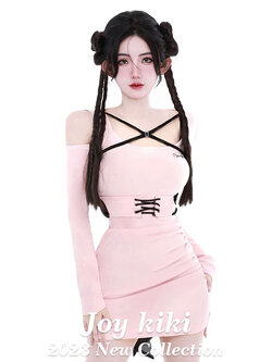 JOYKIKI : พรีออเดอร์ เดรสเข้ารูปสไตล์เซ็กซี่ แขนยาว เปิดไหล่ 1 ข้าง งานป้ายแบรนด์