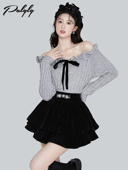 Palglg : พรีออเดอร์ เสื้อสเวตเตอร์ เสื้อไหมพรม มีให้เลือก 4สี แบรนด์แท้