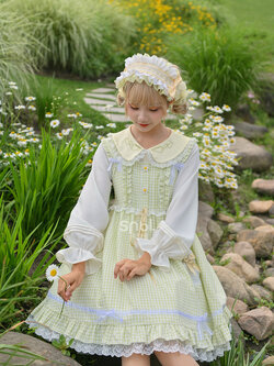 SNBL Girl : พรีออเดอร์ ชุดเซตแฟชั่นสไตล์โลลิ (ราคาแยกชิ้น) เดรสแขนกุดสีเขียวน่ารักๆ / เสื้อเชิ้ตแขนยาวปกระบายลูกไม้หวานๆ แบรนด์แท้