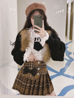 Summer Joy : พรีออเดอร์ เสื้อแจ็คเก็ตไหมพรมขนจิ้งจอกน้ำตาล มีให้เลือก 2สี แบรนด์แท้