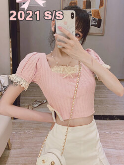 Girly Fancy Club : พรีออเดอร์ เสื้อแฟชั่นสไตล์หวานสีชมพูน่ารักๆ แบรนด์แท้