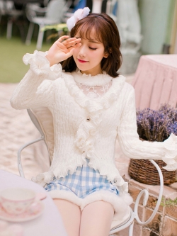 เสื้อคลุมไหมพรมแฟชั่นสไตล์ญี่ปุ่น (มีให้เลือก 3 สี) แบรนด์แท้ Candy Rain