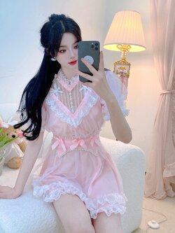 Summer Joy : พรีออเดอร์ เดรสเจ้าหญิงแฟชั่นสไตล์หวาน มีให้เลือก 2สี แบรนด์แท้