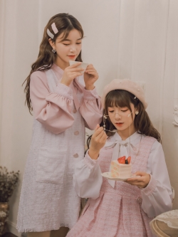 SNBL Girl : เดรสแขนกุดฤดูหนาว เดรสจั๊มเปอร์แฟชั่นสไตล์ญี่ปุ่นทรงหลาม คอวี มีให้เลือก 2แบบ 2 สี แบรนด์แท้