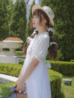 SNBL Girl : พรีออเดอร์ เดรสแฟชั่นสไตล์ญี่ปุ่นทรงหลวม แต่งผ้าแก้วช่วงล่างน่ารักๆ ตามแบบ แบรนด์แท้