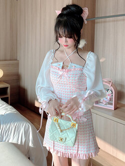 Summer Joy : พรีออเดอร์ ชุดเซ็ทแฟชั่นสไตล์หวาน (ราคาแยกชิ้น) เสื้อแขนยาว / กระโปรงทรงเอ / กระโปรงกางเกง