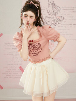 Acaine : พรีออเดอร์ กระโปรงแฟชั่นแต่งสายผูก มีให้เลือก 3สี แบรนด์แท้