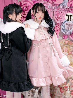 พรีออเดอร์ : โค้ทแฟชั่นสไตล์ญี่ปุ่นแต่งปกขนเฟอร์มีหูกระต่ายน่ารักๆ ตามแบบ (สินค้านี้มีเพียงจำนวนจำกัดหากหมดแล้วหมดเลยไม่เพิ่มสต็อกค่ะ)