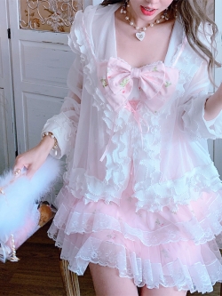 Summer Joy : เดรสเกาะอกแฟชั่นสไตล์ญี่ปุ่น สีชมพูหวาน ด้านหน้าแต่งสายริบบิ้นคอร์เซ็ท ติดโบว์ใหญ่ สามารถถอดออกได้หรือเลื่นอติดประดับที่จุดอื่นได้ค่ะ แบรนด์แท้