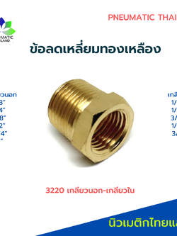 ข้อลดเหลี่ยมทองเหลือง ข้อลด บูชชิ่งทองเหลือง