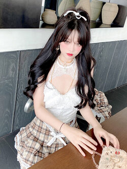 Summer Joy : พรีออเดอร์ เสื้อแขนกุดลูกไม้หวานๆ สีขาว แบรนด์แท้