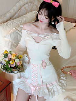 Summer Joy : พรีออเดอร์ กระโปรงแฟชั่นสไตล์หวาน มีให้เลือก 3สี แบรนด์แท้