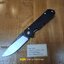 มีด LAND Knife 910Plus ใบเรียบดำ ด้ามดำ หมุดฟ้า