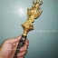 ไม้ครู หรือไม้ถือประดับมุข หัวนารายณ์ทรงสุบรรณ(นารายณ์ทรงครุฑ) ท้ายพญานาค ชุบทอง