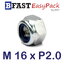 หัวน็อตล็อค M16 x P2.0 ขอบ 24 (4 ตัว/ถุง)