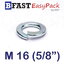 แหวนสปริง M16 (5/8") ชุบขาว (10 ตัว/ถุง)